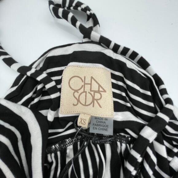 CHASER X EVEREVE NWT T Back Stretch Jersey Striped Maxi Dress // XS - Picture 9 of 9